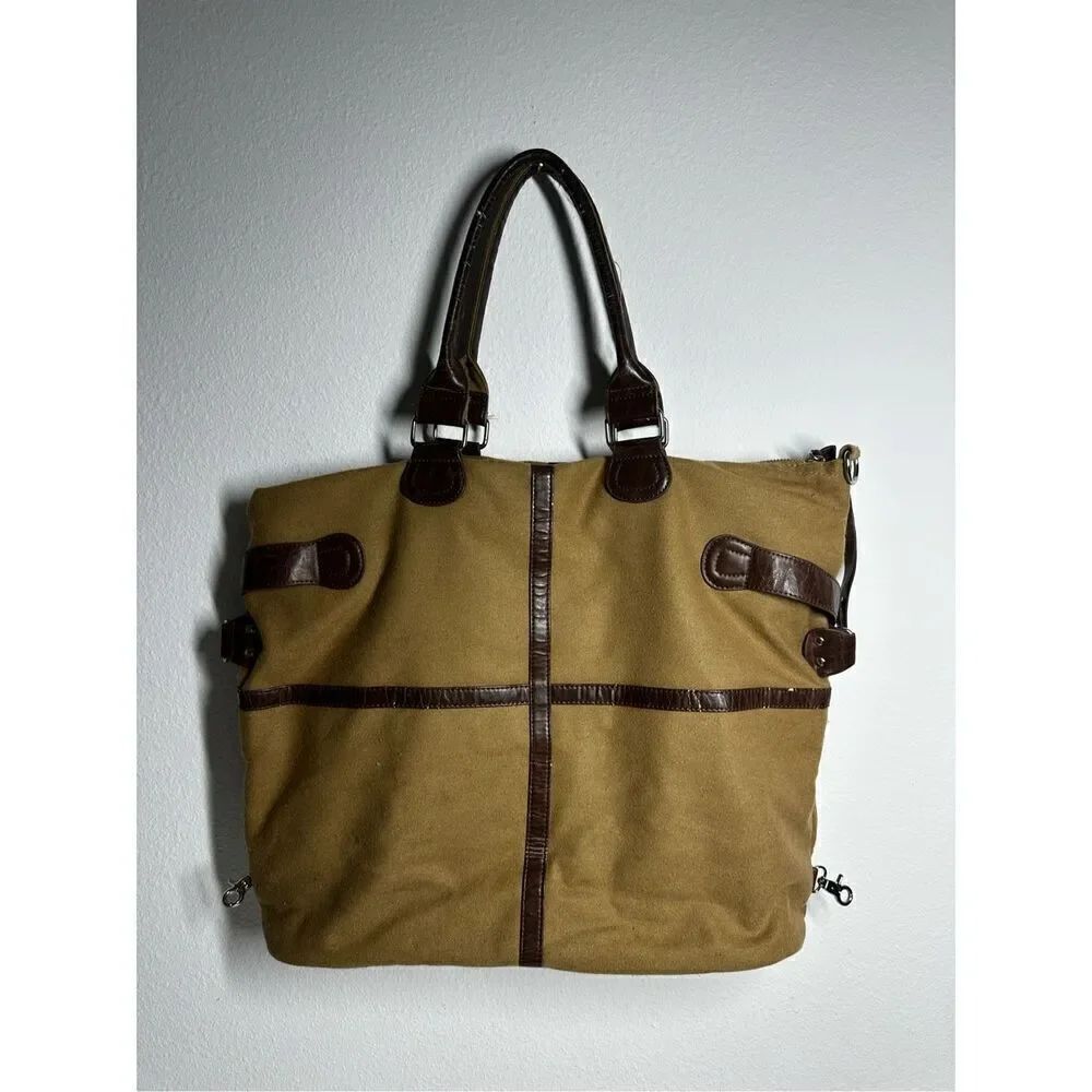 Urban Outfitters BDG Purse Tote Bag Tan Brown Midwestern Wool Blend Hobo * Notes